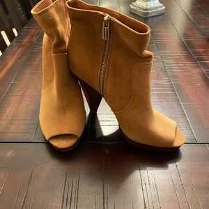 High heel open toe booties